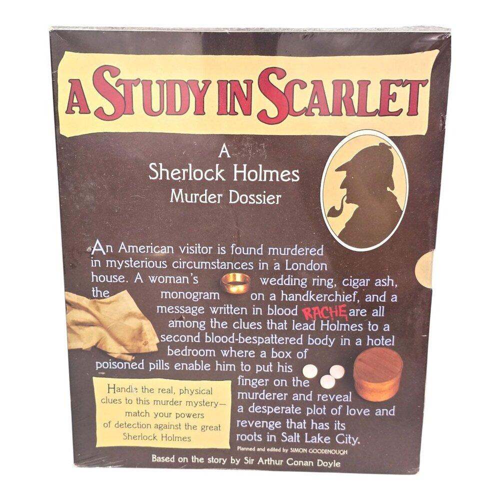 Study In Scarlet Sherlock Holmes Murder Dossier Game 1983 1st Ed Solve the CASE